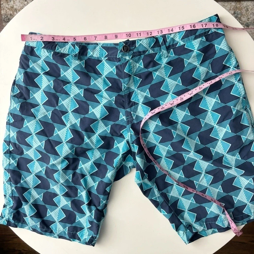 Vilebrequin Men’s Pattern Swim Trunks Size XXL Blue Unlined
